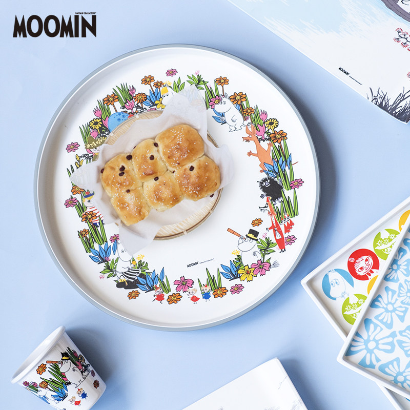 Finnish mminmoomin depository dish Dish Dinner Plate Round Rectangular Multifunctional plate suit Home Thick Solid