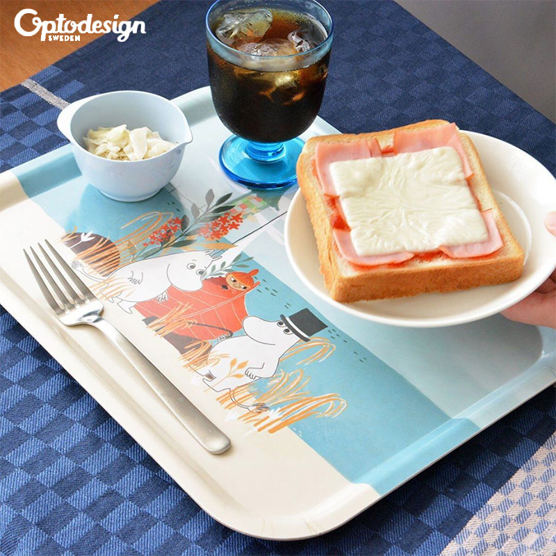 Swedish import of optodessign mminmoomin large number plate fruit tray chopping block waterproof Nordic wood care tray