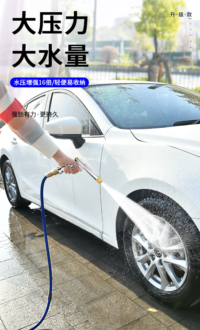 指南车 高压洗车水枪5米套装 图1