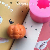 CANDLE LAB) Halloween Pumpkin head DIY fragrant lavender candle flaring stone handmade silicone gel molds 17