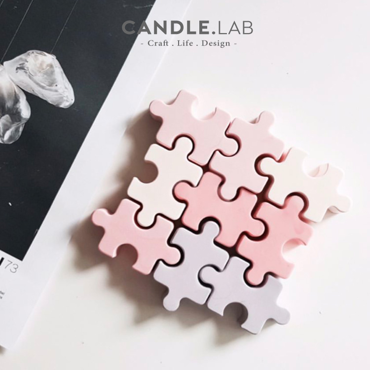 CANDLE LAB) Three-dimensional jigsaw DIY fragrant lavender candle flaring stone handmade silicone gel molds 23-Taobao