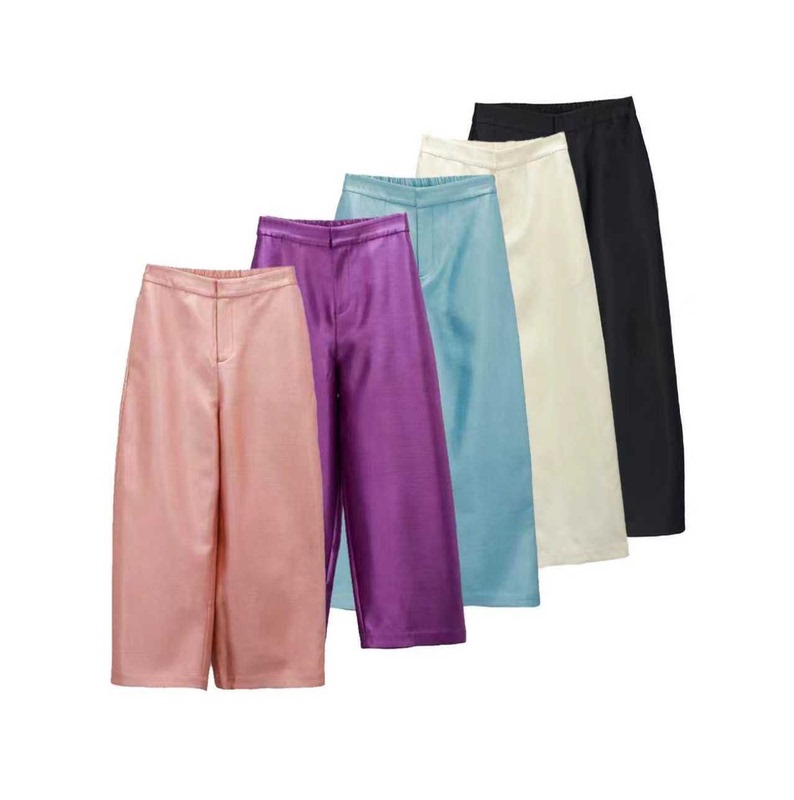 Xing Kangli Selection New Wool Casual Versatile Slimming Solid Color One-Button Pants 61612