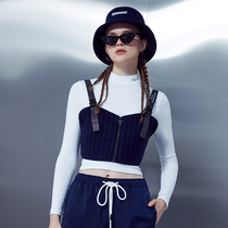 TIFFAFit TIFFA Fit Navy Blue Striped wool Casual fashion bandeau Vest