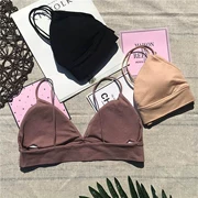 Châu Âu và Hoa Kỳ không có vòng ngực thép gợi cảm sâu V tam giác bikini bikini dây đeo vai mỏng với miếng đệm ngực cỡ lớn đồ lót cup mỏng