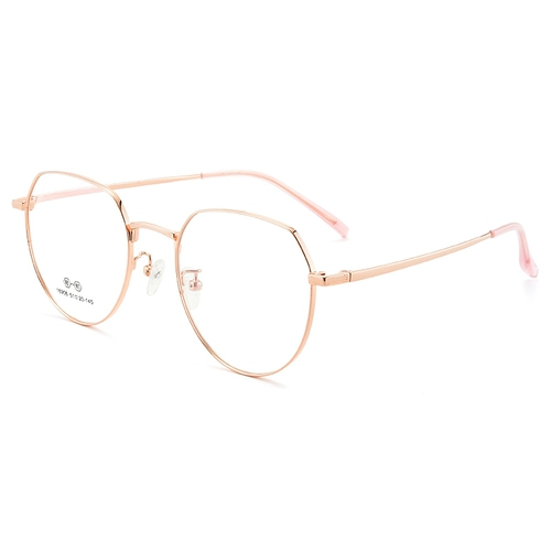 Деревянные металлические полигональные линзы рамы женская корейская издание ретро круглу