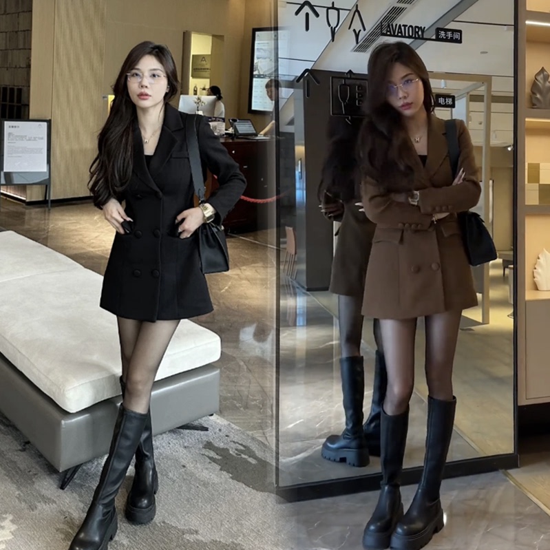 2026 Autumn/Winter Women's New Design Slimming Waist Dress with Elegant and Sophisticated Style, Chic and Bold Blazer Dress 2026 Autumn/Winter Women's New Design Slimming Waist Dress with Elegant and Sophisticated Style, Chic and Bold Blazer Dress