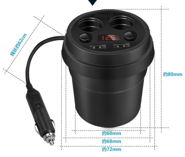 Mới SAIC Volkswagen Santana Xinzhijun Bộ sạc xe hơi Bộ sạc điện thoại di động Bộ sạc thuốc lá Bật lửa USB nhanh Bộ sạc nhanh - Phụ kiện điện thoại trong ô tô giá để điện thoại trên oto