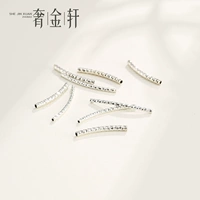 Изогнутая трубка, аксессуары, браслет ручной работы, серьги, аксессуар, серебро 925 пробы, DIY