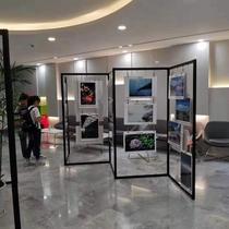 Exhibition calligraphy and painting display rack hanging painting display board screen display rack advertising vertical publicity background Liping exhibition rack room Outdoor