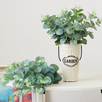 Nordic simulation flower eucalyptus leaf copper coin leaf fake flower decoration simulation plant living room flower arrangement bouquet photo props