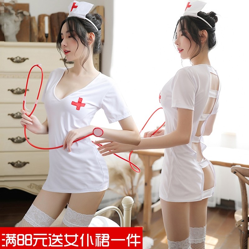 Sexy Nurse Dress Sexy Underwear Sleeping Dress Hot Performance Dress Transparent Pajamas Uniform Maid Dress Passion Suit SAO