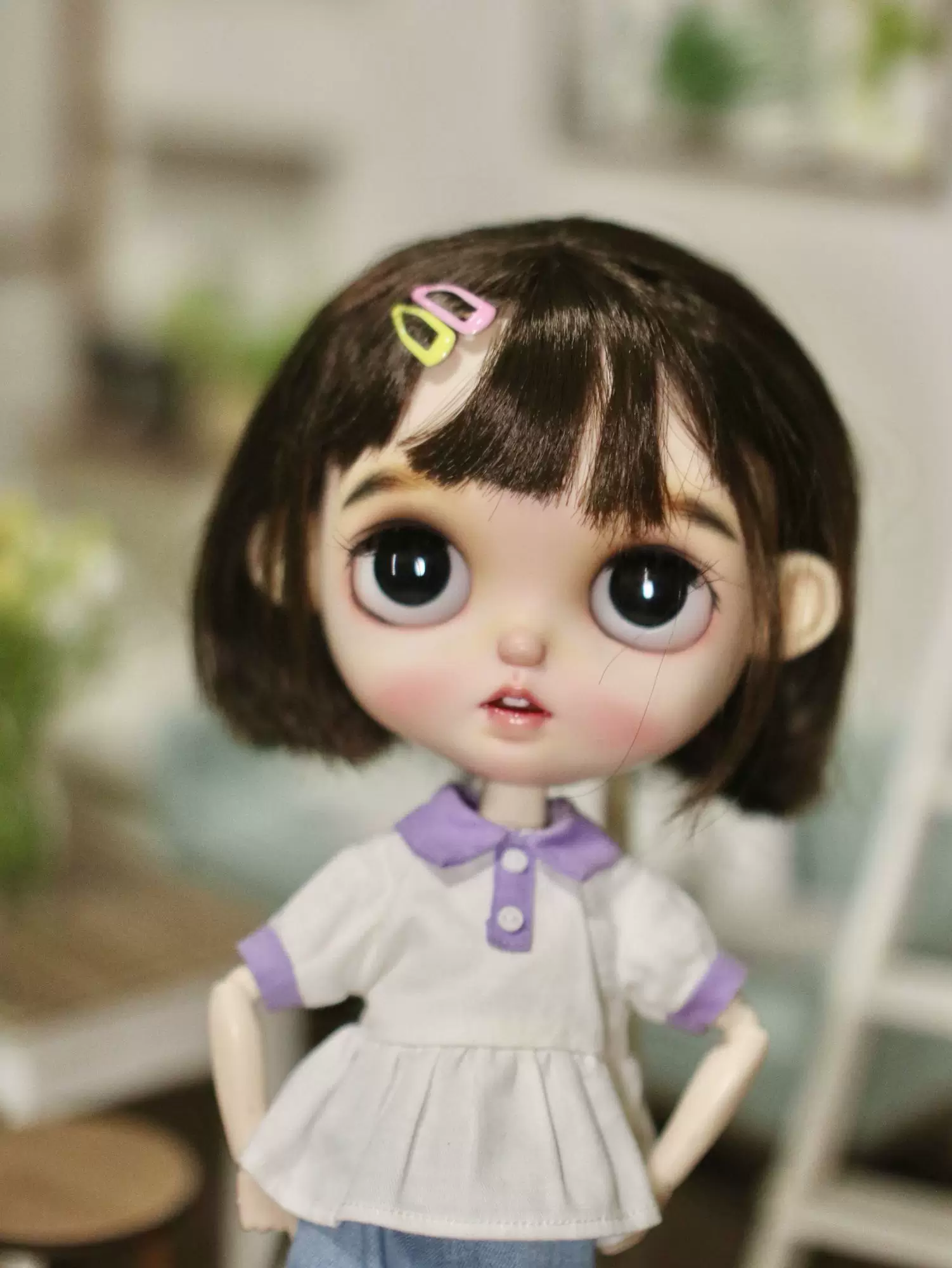 BLYTHE маленькая тканевая OB24 Keer Azone19 суставная кукла одежда лацкан кукольная рубашка