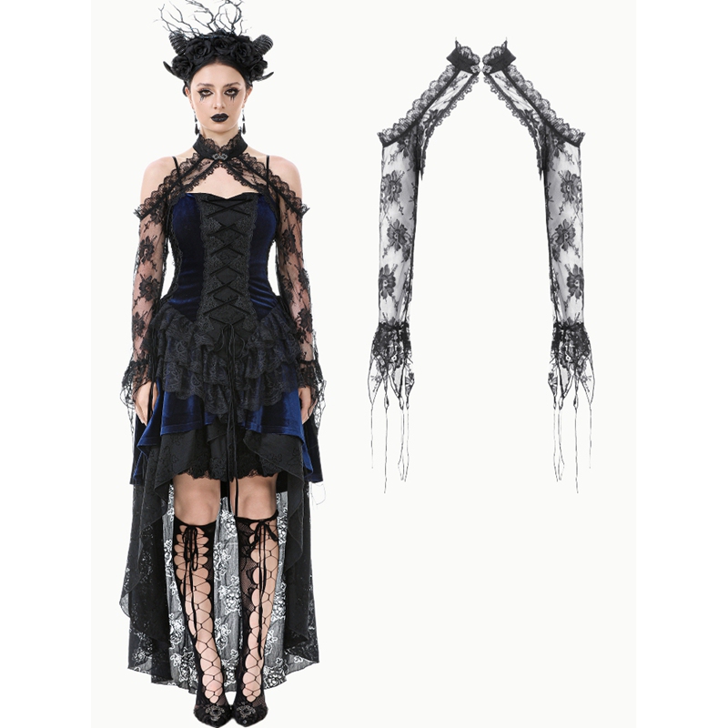 Dark in Love Gothic Women's Clothing Retro Sexy Bolero Shrug Gloves Sleeves Bw161