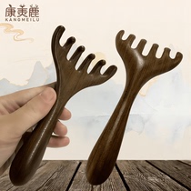 (50% off when placing an order) Golden sandalwood antlers comb head meridian massage comb hair therapy head massager thickened