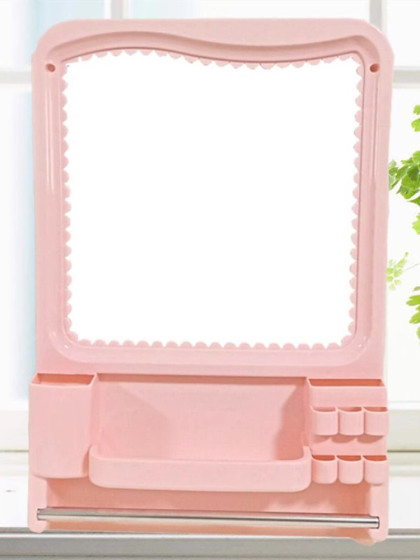 家用壁挂化妆镜两用挂镜浴室镜子免打孔壁挂镜洗手间卫浴化妆镜