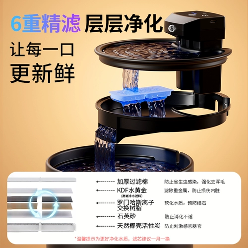 Диспенсер для воды для кошек, стерилизация, керамический автоматический диспенсер для циркулирующей воды для домашних животных, беспроводной отключенный артефакт для питьевой воды для собак и кошек