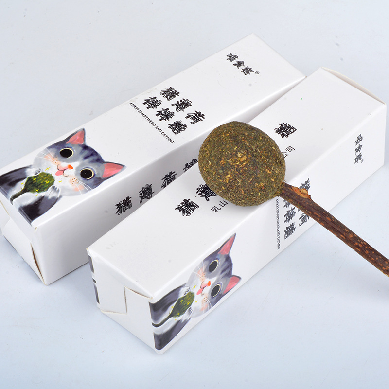 Mèo đồ chơi cung cấp catnip bóng kẹo mút hài hước mèo dính răng hàm sạch răng gỗ bọ cạp mèo cỏ mèo đồ ăn nhẹ đồ ăn cho mèo con