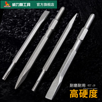 Power lion electric hammer drill Electric pick impact drill Square handle four pits round head tip chisel flat chisel concrete cement wall drilling