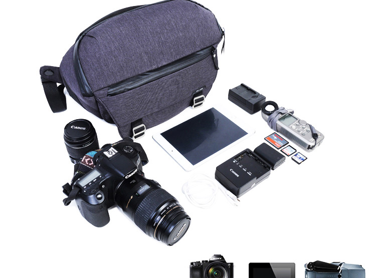 Vai messenger túi máy ảnh vi đơn nhỏ SLR Canon xách tay túi nhiếp ảnh kỹ thuật số cầm tay người đàn ông ba lô chống thấm nước và phụ nữ - Phụ kiện máy ảnh kỹ thuật số túi đựng máy ảnh sony a6000