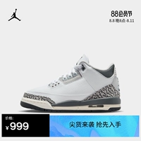 Чиновник Jordan Nike Jordan Boy AJ3 Re -Engraved Big Children's Sports Children's Displing Dx6665