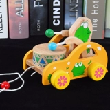 Детская деревянная интеллектуальная игрушка, детские ходунки, игрушечная машина, с медвежатами, раннее развитие, 0-1-2 лет