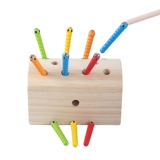 Детская деревянная интеллектуальная игрушка Монтессори для мальчиков и девочек, магнитные детские учебные пособия для рыбалки, раннее развитие