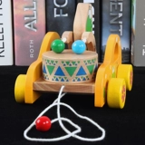 Детская деревянная интеллектуальная игрушка, детские ходунки, игрушечная машина, с медвежатами, раннее развитие, 0-1-2 лет