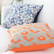 Sofa cushion pillow cotton cartoon Square office waist cushion bedside pillow case nap cushion cover