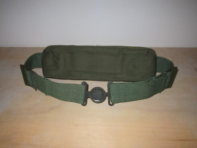An old belt with a waist cushion to relieve lumbar pain