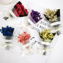 Wholesale ins small fresh gift packaging with hand gift gift box with mini dried flowers small bouquet holiday gifts
