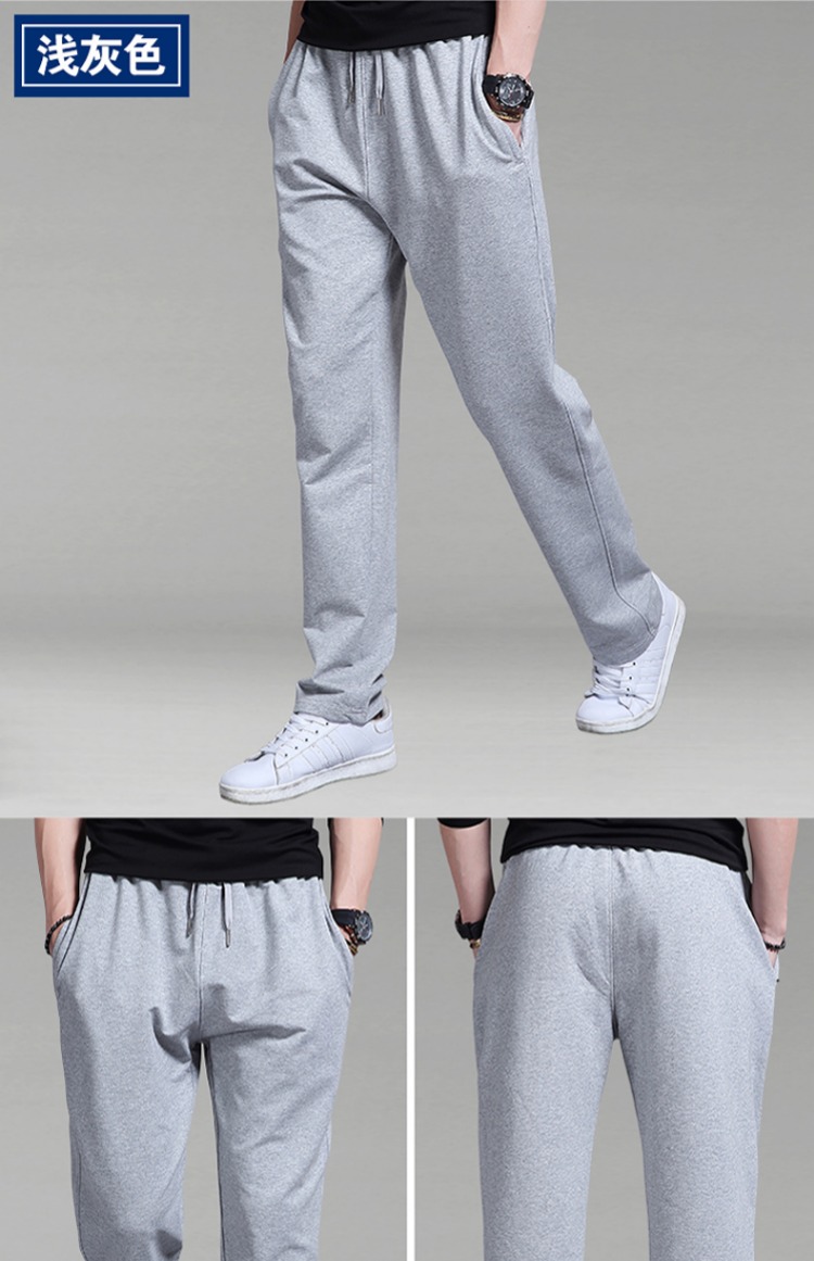 Quần thể thao nam thu đông cộng với quần nhung dày thường xuyên đan quần cotton chạy quần trẻ trung quần jogger nam