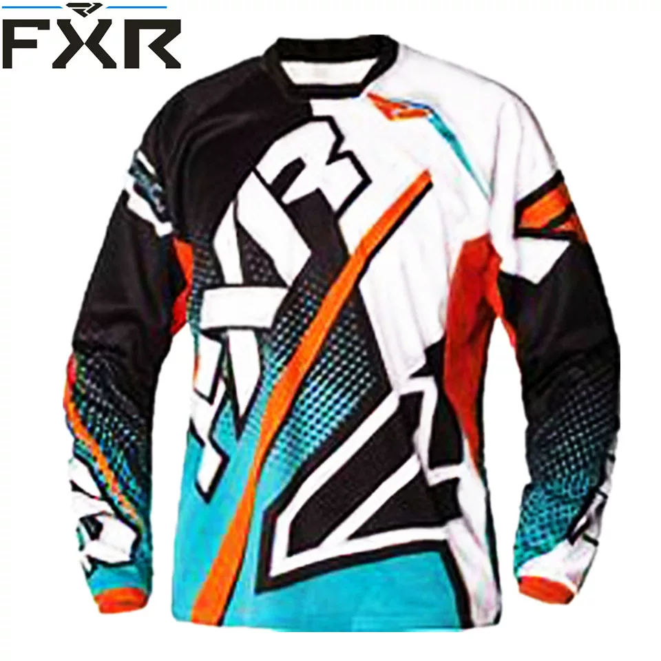 [Downhill Jersey FXR Motocross футболка мотоцикл внедорожный T-шерт]