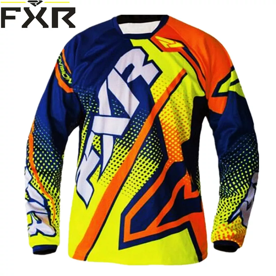 [Downhill Jersey FXR Motocross футболка мотоцикл внедорожный T-шерт]