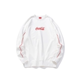 Белый свитшот в стиле хип-хоп для влюбленных, толстовка, кола, услуга «вышивка логотипа», оверсайз