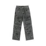 Осенние прямые свободные джинсы, штаны-клёш, штаны, в американском стиле