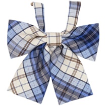 Personality girl heart bow tie female college style student uniform collar flower wild shirt accessories plaid Korean version of the bow