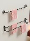 French Ziwoo Bathroom No-Drill Towel Rack Bathroom Towel Shelf Toilet Storage Rack Hanging Rack