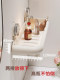 French Ziwoo Suction Cup Bathroom Shelf Cream Style No-Drill Toilet Washbasin Shower Gel Storage Rack