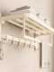 French Imported Ziwoo Cream-Colored Towel Rack, Bathroom No-Drill Storage Rack, Washroom Towel Rack