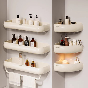 French Imported Ziwoo Bathroom Storage Rack, Wall-Mounted Washbasin Shelf, No-Drill Bathroom Organizer