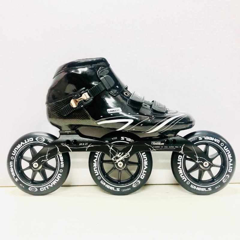 Speeding adult men's and women's 3-wheel big wheel racing shoes children's speed skating training shoes