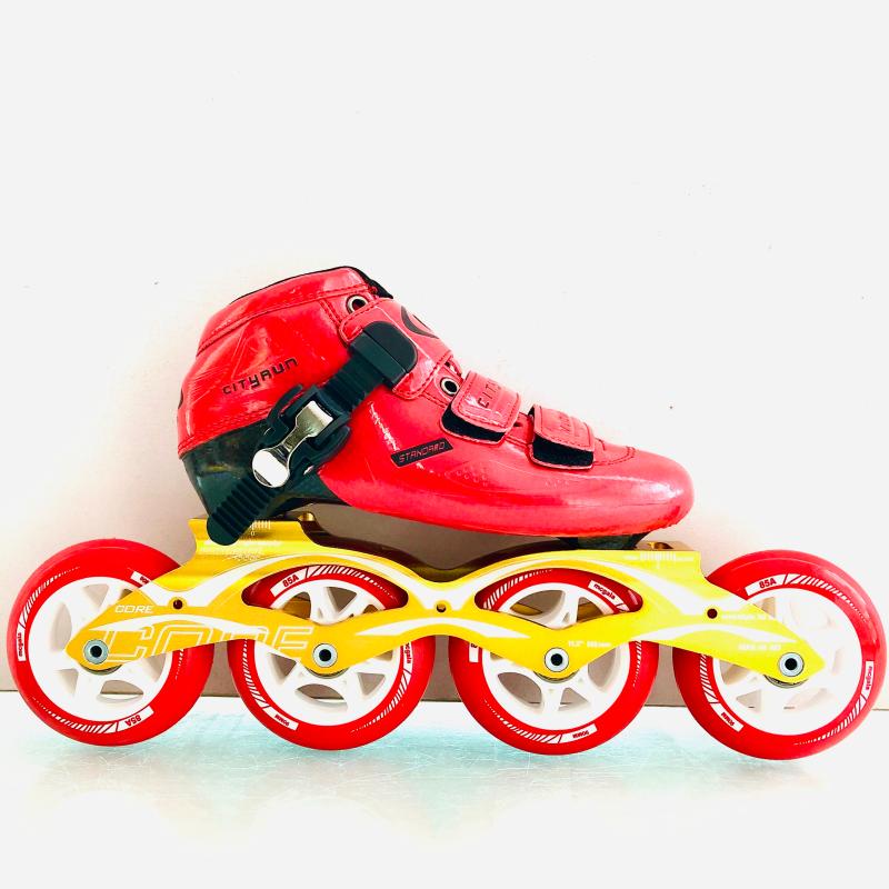 Flying High Carbon Fiber 90 Wheels Speed Skating Shoes Children Racing Shoes Training Shoes