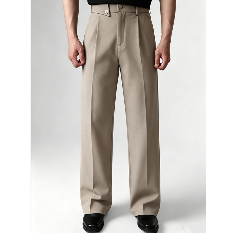 Aixkom｜2026 Spring High-Waisted Straight-Leg Slimming Wool Suit Pants for Men
