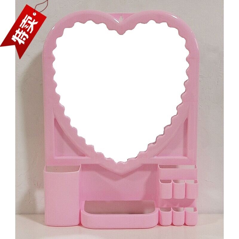 Vanity mirror wall hanging mirror with shelf hanging mirror hanging wall mirror bathroom mirror student small mirror toilet love mirror