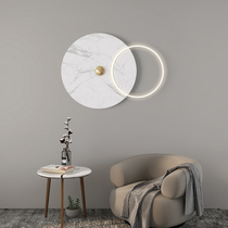 Modern simple three-dimensional wall round decoration with light bedroom bedside pendant sofa background wall wrought iron hanging decoration
