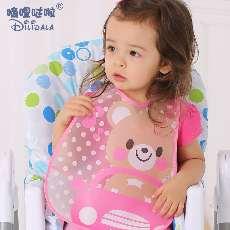 The Tick-Mile-Baby Boy Apron is waterproof and odorless-free and soft to eat, and the big number of cartoon bibs for the baby feeding.