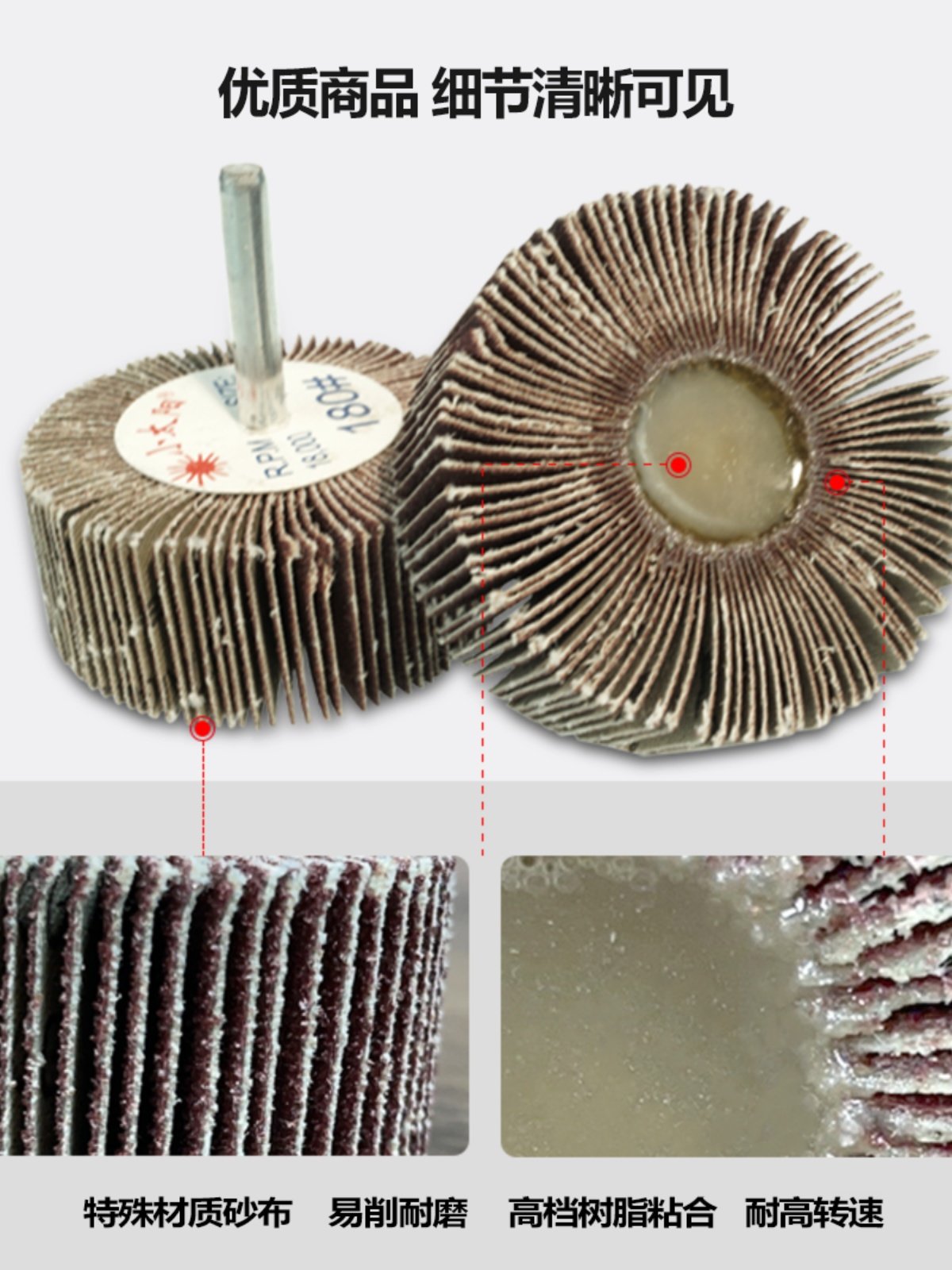 Small Sun-Shaped Abrasive Wheel with Shaft, Stainless Steel Metal Wood Electric Grinding Polishing Wheel with Handle, Sandpaper Electric Flap Wheel Grinding Head