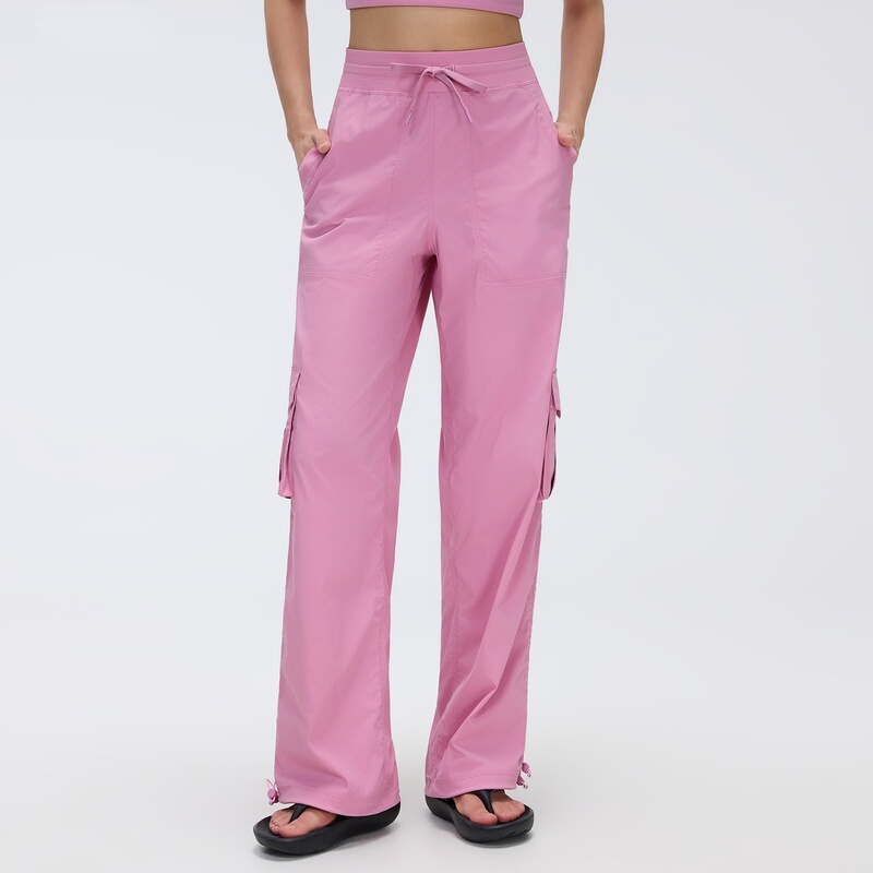 New Outdoor Running Sports Pants, Lightweight, Quick-Drying, Fitness Pants, Multi-Pocket, Wide-Leg Cargo Casual Pants