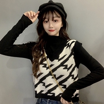 Small sub matched with high port Wind retro chic net red and reduced salt can be sweet fried street Two suits female autumn and winter