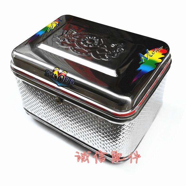 Locomotive stainless steel box storage box electric vehicle bicycle battery medium and large extra-large trunk rear trunk lock
